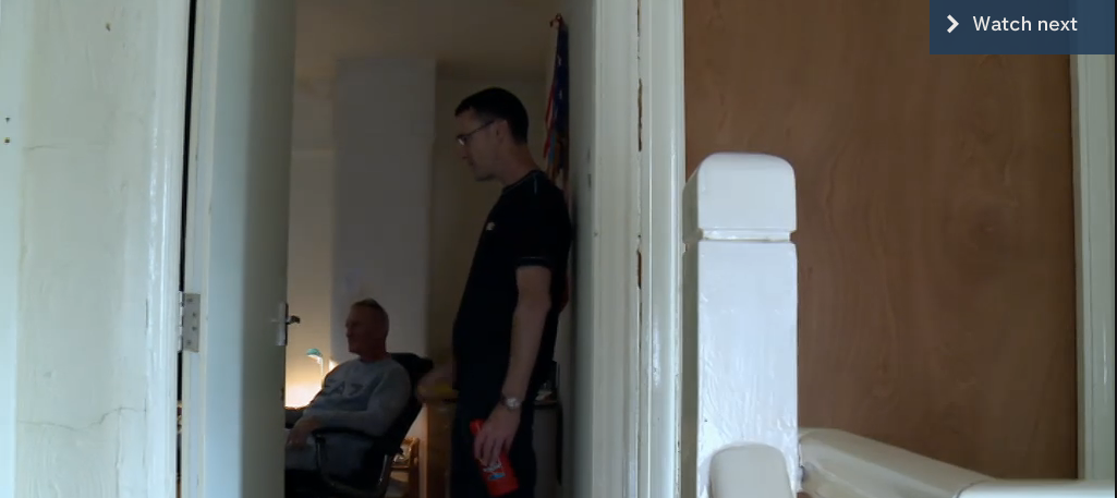 Joe and Martin debate the ownership of the fridge as featured in Britain's Benefit Tenants